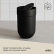 Umbra Touch Trash Can, Small 1.6-Gallon Garbage Bin with Swing Lid, Waste Basket for Bathroom or Office, Black 🍁 All In One Marketplace Canada