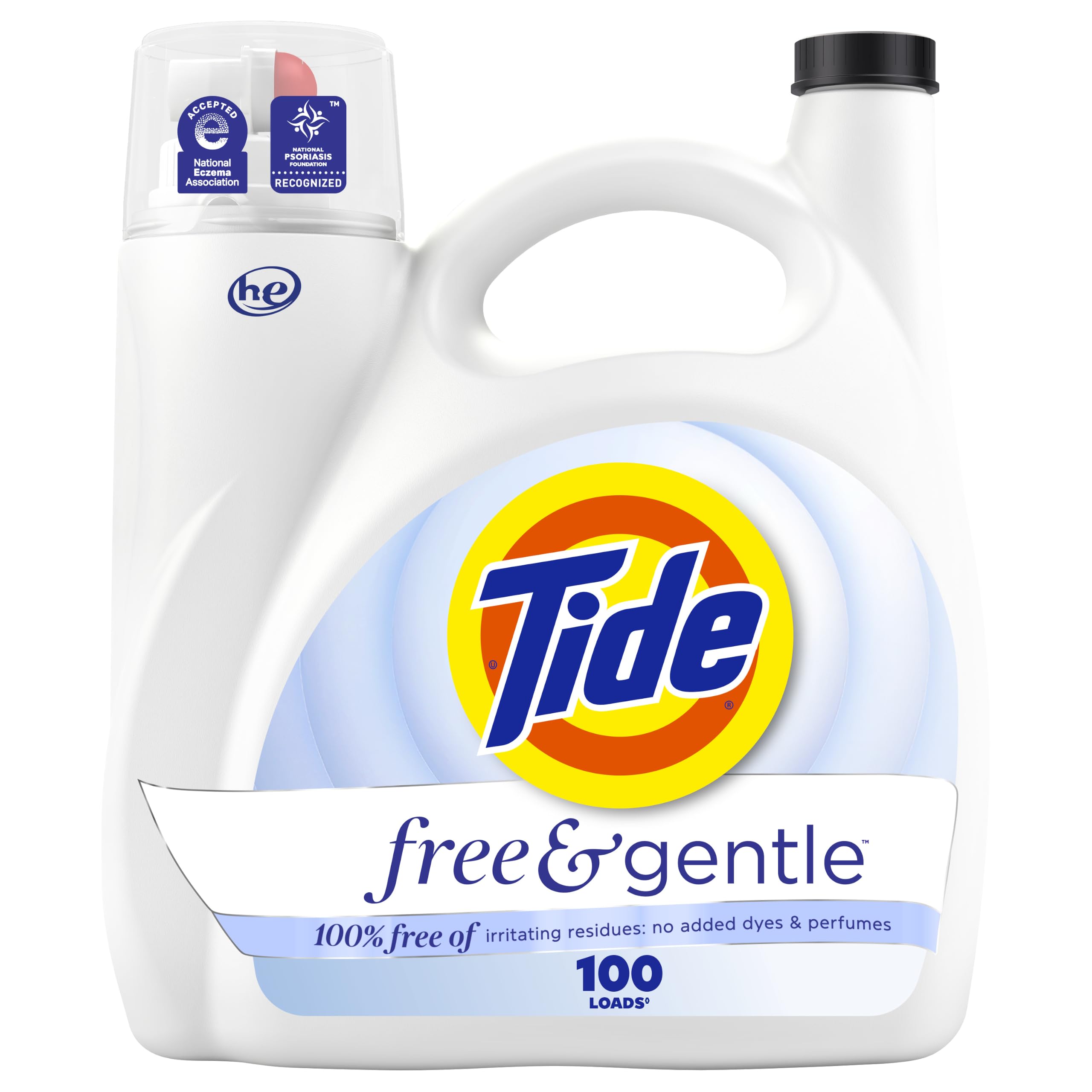 Tide Free & Gentle Liquid Laundry Detergent, Tide Laundry Detergent, Clean Laundry Detergent, 100 Loads, 3.9L 🍁 All In One Marketplace Canada