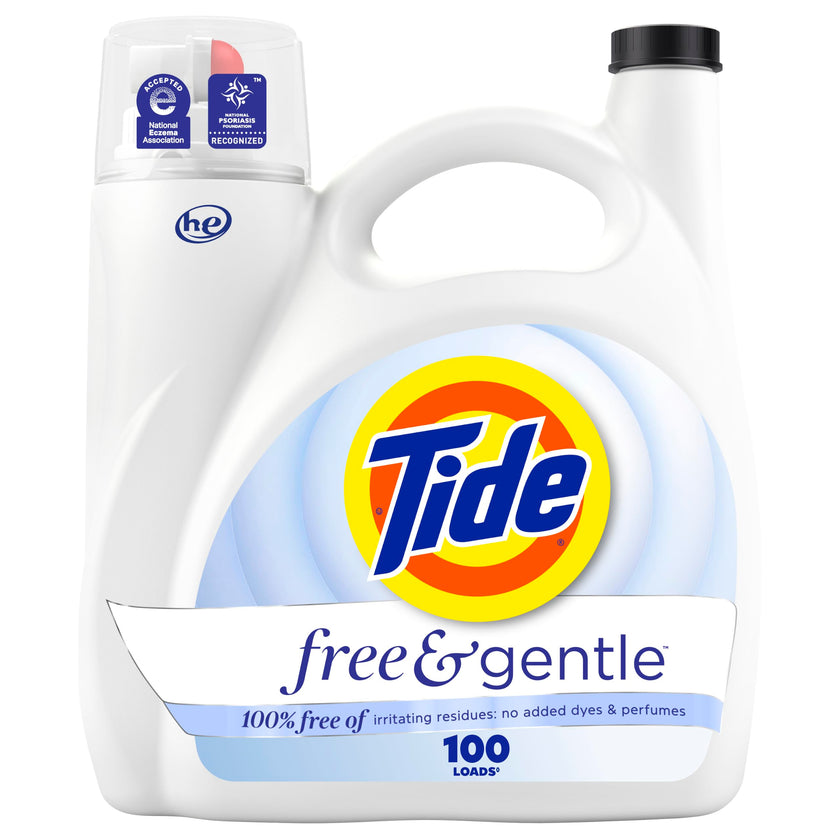 Tide Free & Gentle Liquid Laundry Detergent, Tide Laundry Detergent, Clean Laundry Detergent, 100 Loads, 3.9L 🍁 All In One Marketplace Canada