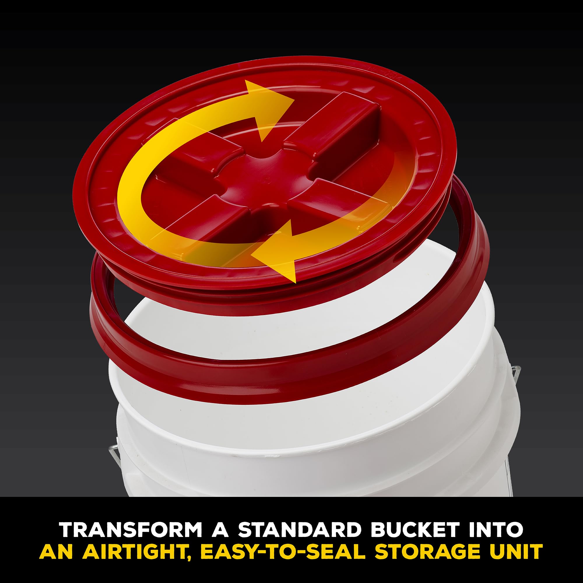 Gamma2 Gamma Seal Lid 3pk Combo for Utility Buckets - Fits 3.5, 5, 6 & 7 gallon buckets, Red, White & Blue, Made in USA 🍁 All In One Marketplace Canada