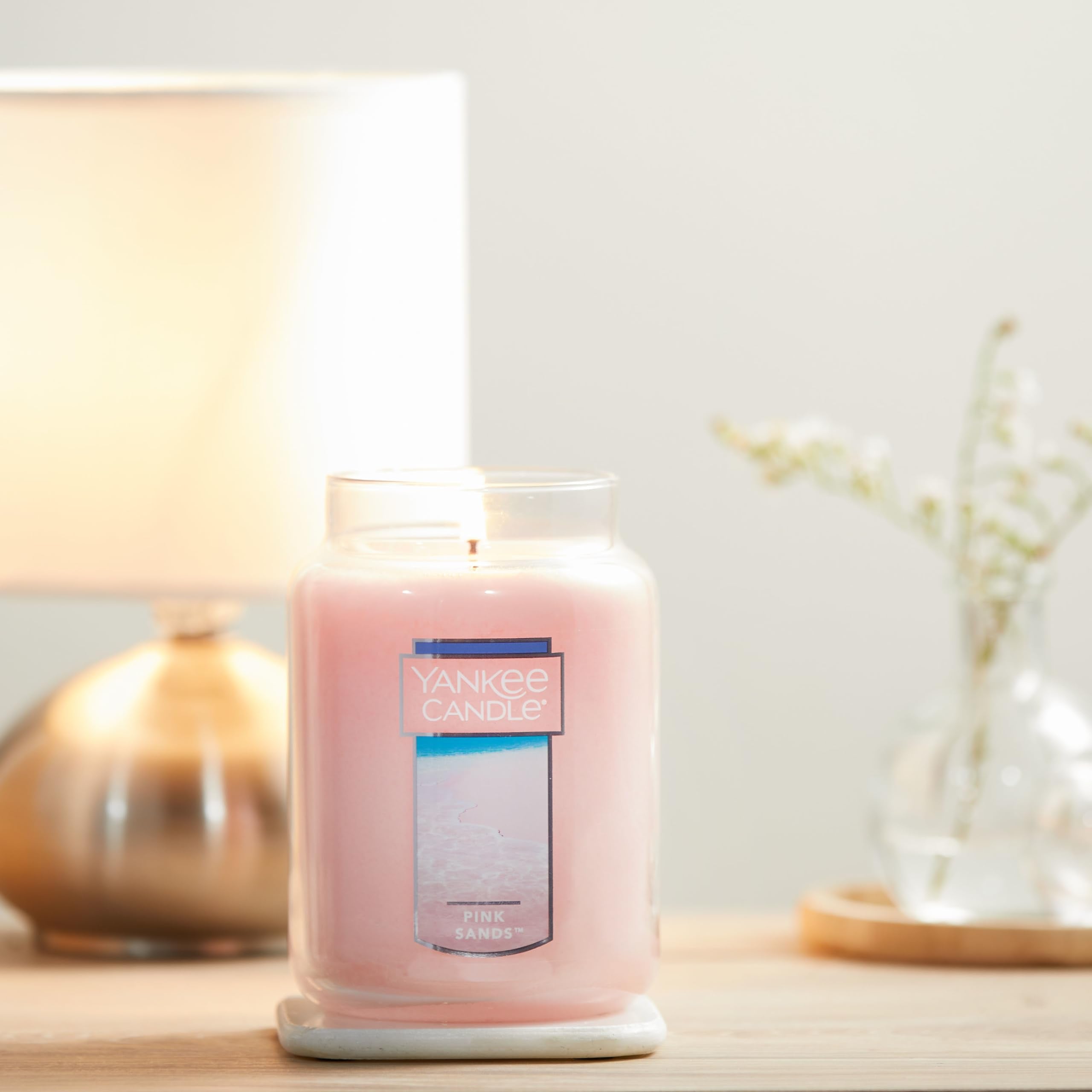 Yankee Candle Scented Candle, Pink Sands, Original Large Jar Candle, 110-150 Hours of Burn Time, 22 oz. 🍁 All In One Marketplace Canada