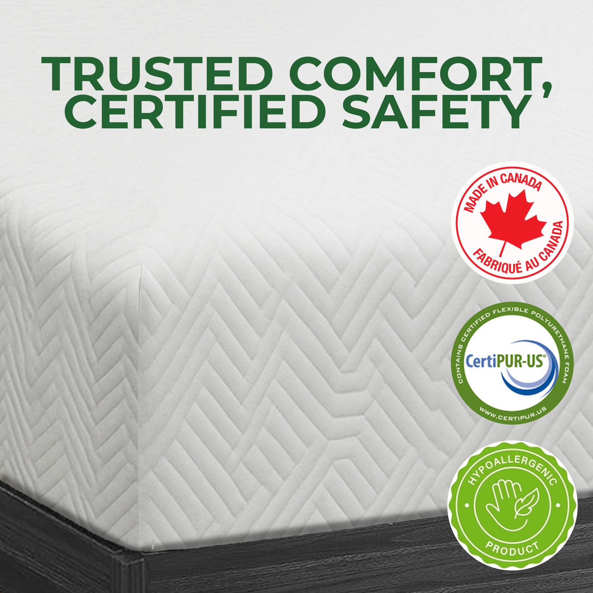 ViscoLogic Made in Canada 6 Inch Twin Mattress, Cool Gel Infused Foam, Medium Firm Support & Pressure Relief, Mattress in a Box, CertiPUR-US®, Twin Size 🍁 All In One Marketplace Canada