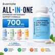 ALL-IN-ONE L-Glutathione 700 mg (Reduced) with NAC 400 mg, Alpha-Lipoic Acid 200 mg & Vitamin C (Per Serving: 2 Capsules) – Advanced Skin Brightening, Antioxidant & Immune Support Supplement – Made in Canada 🍁 All In One Marketplace Canada