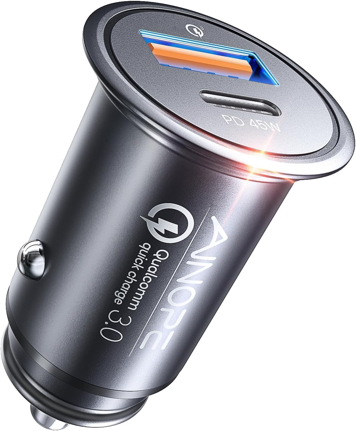 AINOPE 67.5W Mini Cigarette Lighter Adapter, [True Dual Fast Charge] Car Charger USB C Fast Charger, USB C Car Charger, Aero-Grade Metal 12V USB Outlet for iPhone 17 16 Pro Max Air Samsung Android 🍁 All In One Marketplace Canada