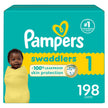Pampers Swaddlers Diapers, Size 1, Absorbent, Keeps Baby Dry and Comfortable, Skin Safe Disposable Baby Diaper, 1 Pack (Count of 198) 🍁 All In One Marketplace Canada