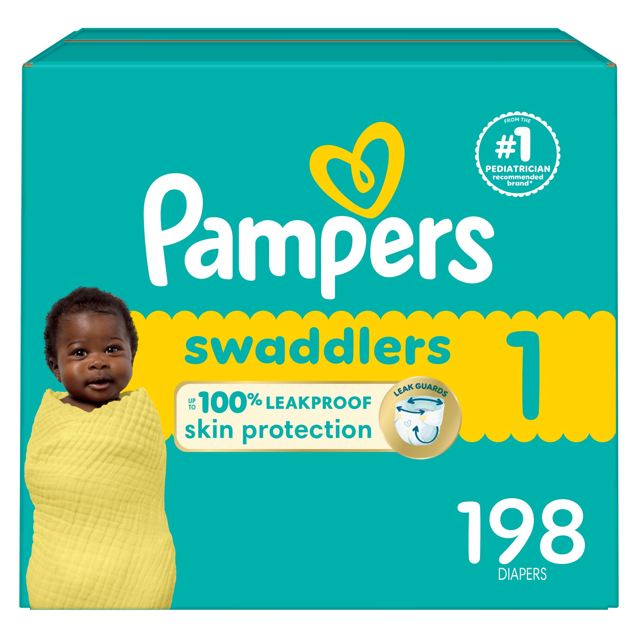 Pampers Swaddlers Diapers, Size 1, Absorbent, Keeps Baby Dry and Comfortable, Skin Safe Disposable Baby Diaper, 1 Pack (Count of 198) 🍁 All In One Marketplace Canada