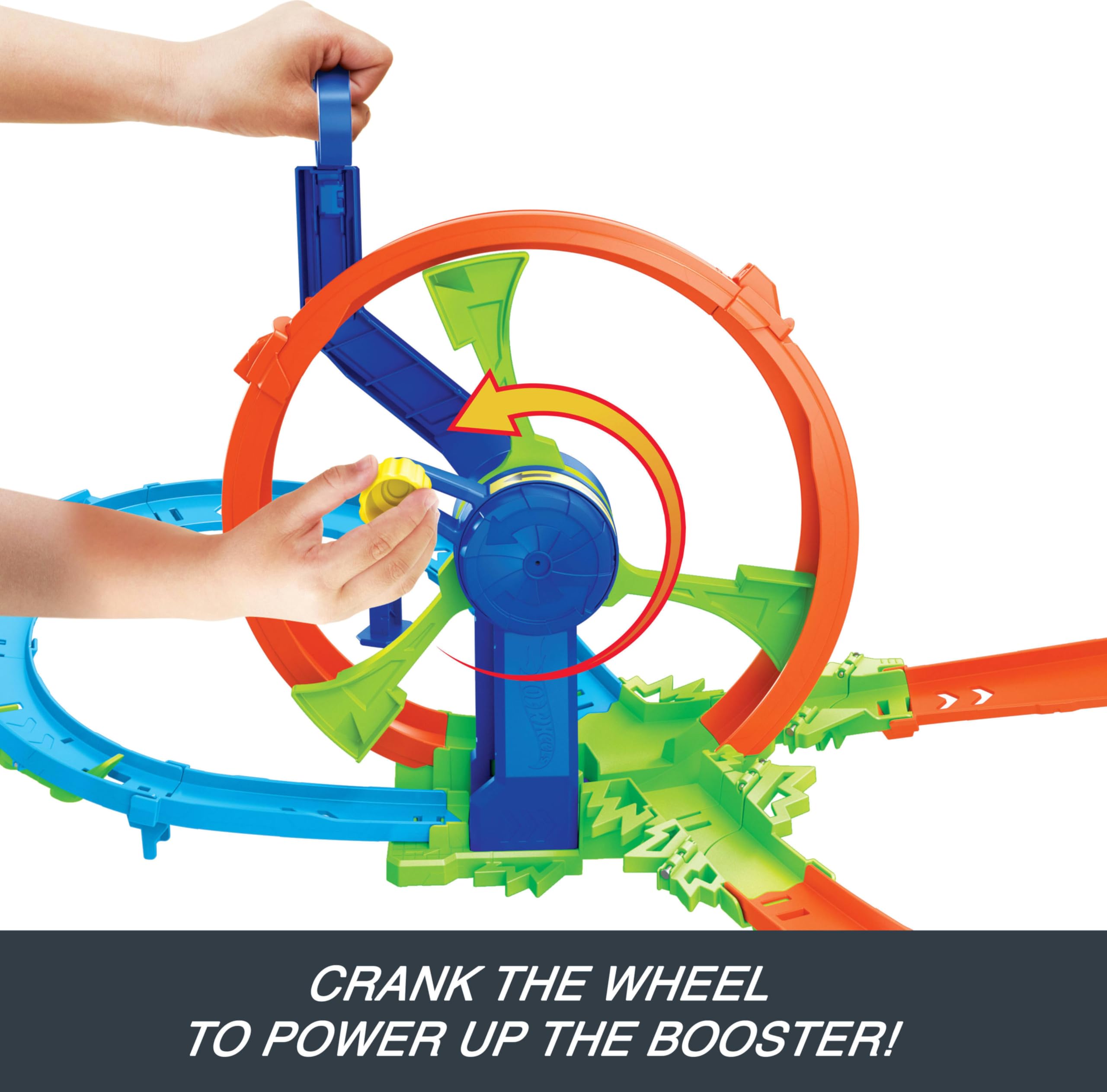 Hot Wheels Toy Car Track Set, Launch and Loop Playset & 1:64 Scale Die-Cast Vehicle, Crash Area on Figure 8 Track with Loop-Kicker Booster 🍁 All In One Marketplace Canada