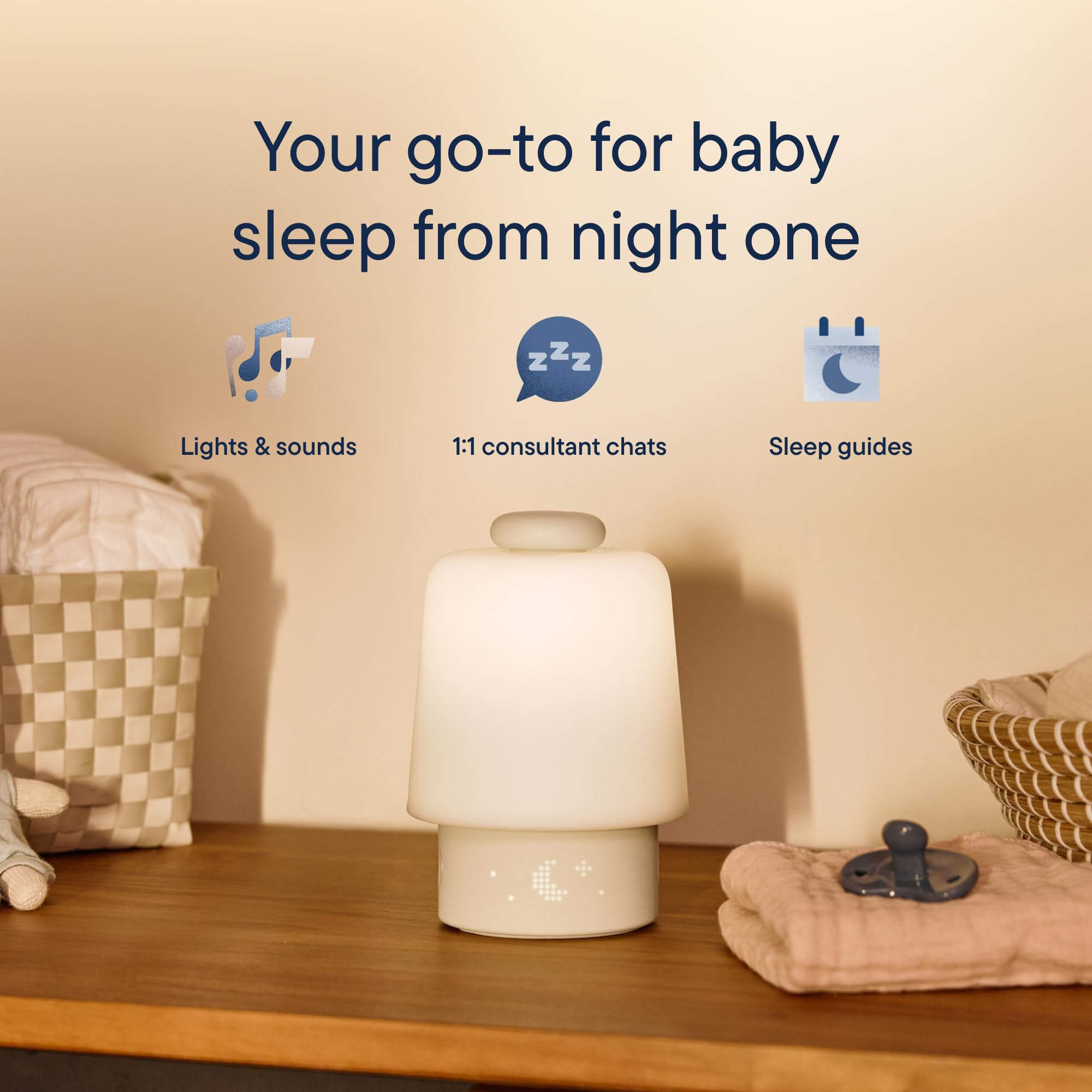 Hatch Baby Sound Machine, Night Light | Hatch Baby Model | Sleep Support | Registry Essential, Routine Builder, Time-to-Rise Alarm Clock, White Noise, Nursery Stories, Toddler Kids (Wi-Fi), Putty 🍁 All In One Marketplace Canada