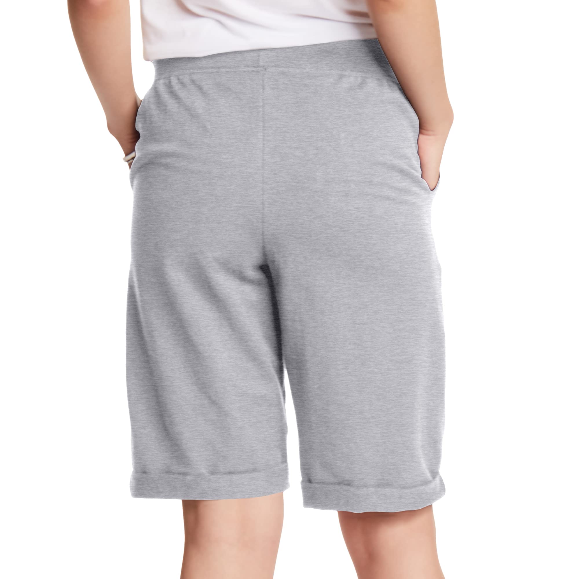 Hanes Women's French Terry Bermuda Short, Light Steel, Large 🍁 All In One Marketplace Canada