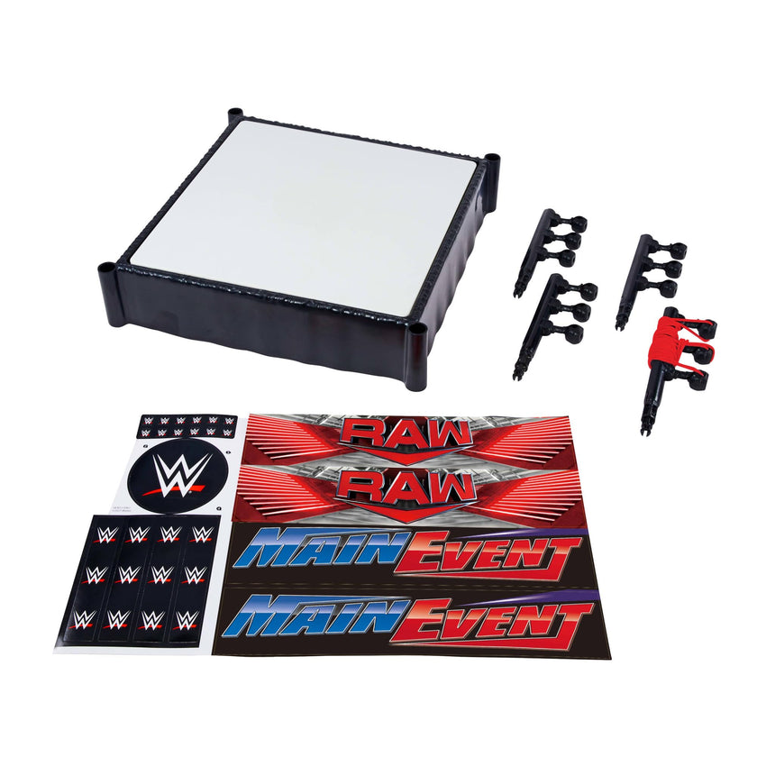 Mattel WWE Superstar Ring with Labels for Main Event & RAW, Spring-Loaded Ring Mat & Pro Tension Elastic Ropes 🍁 All In One Marketplace Canada