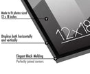 Americanflat 12x18 Poster Frame with Polished Plexiglass - Streamline Collection - Thin Border Picture Frame for Wall Display - Hanging Hardware Included - Black 🍁 All In One Marketplace Canada