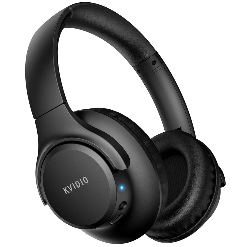 KVIDIO Bluetooth Headphones Over Ear, 65 Hours Wireless Headphones with Microphone, Foldable Lightweight HiFi Stereo Headset with Deep Bass Headphones for Travel Work Laptop PC Cellphone 🍁 All In One Marketplace Canada