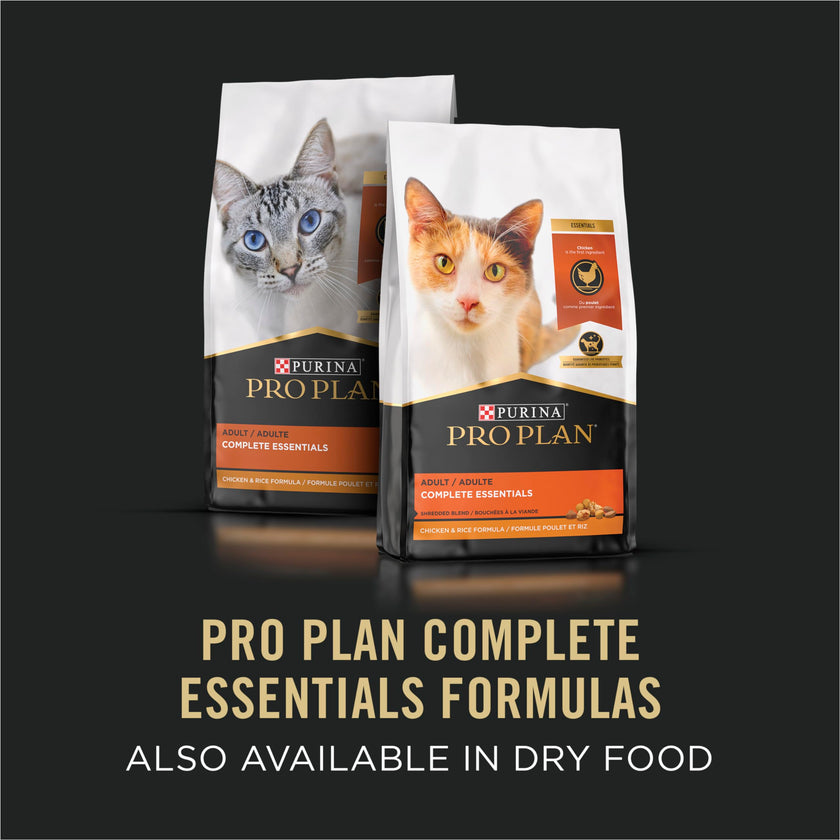 Purina Pro Plan Complete Essentials Wet Cat Food, Salmon & Rice Entree in Sauce - 85 g Can (24 Pack) 🍁 All In One Marketplace Canada