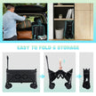 Collapsible Wagon Cart with Wheels Foldable - Lightweight 280LBS Heavy Duty Folding Utility Portable Beach Wagon with All-Terrain Wheels for Groceries Shopping Garden Sports Camping 🍁 All In One Marketplace Canada