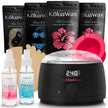 KoluaWax Premium Waxing Kit for Women - Burn-Free Wax Kits for Hair Removal for Women, Hard Wax Kit with Wax Pot, Wax Machine, Wax Warmer, Bikini and Brazilian Wax Kit for Women (Black) 🍁 All In One Marketplace Canada