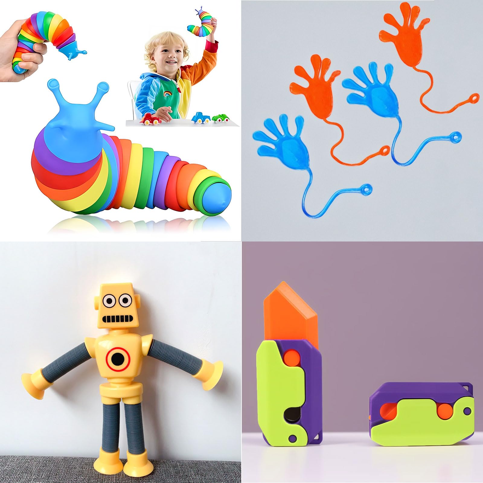 80 Pack Fidget Toys Set,Pop It Relieves Stress and Anxiety Sensory Fidget Toy for Children Girls Adults, Gift for Birthday Party Favors, Classroom Rewards Prizes, Carnival, Piñata Goodie Bag Fillers 🍁 All In One Marketplace Canada