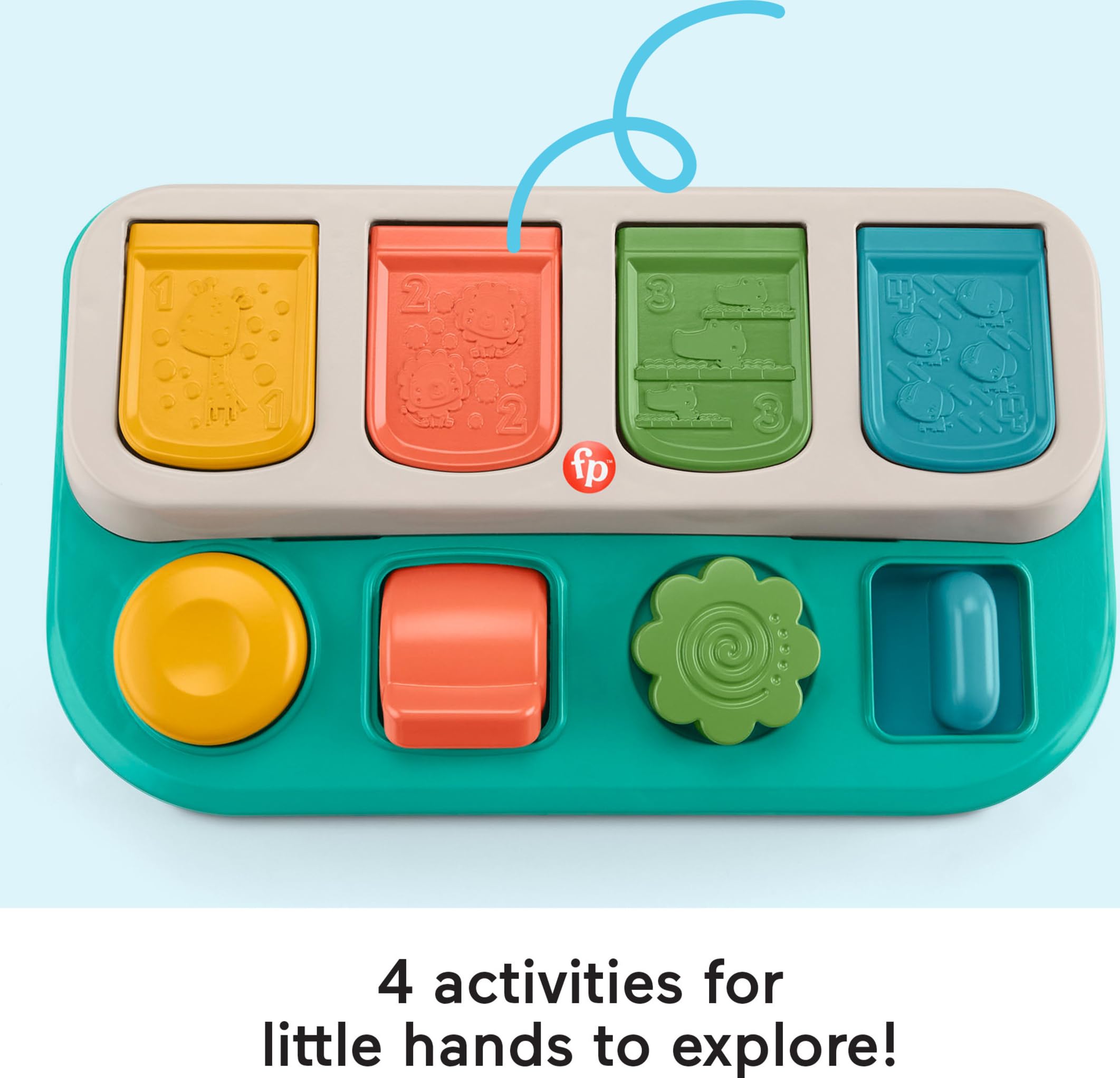 Fisher-Price Baby Early Learning Toy with Fine Motor Activities for Cause-and-Effect Play, Busy Buddies Pop-Up 🍁 All In One Marketplace Canada