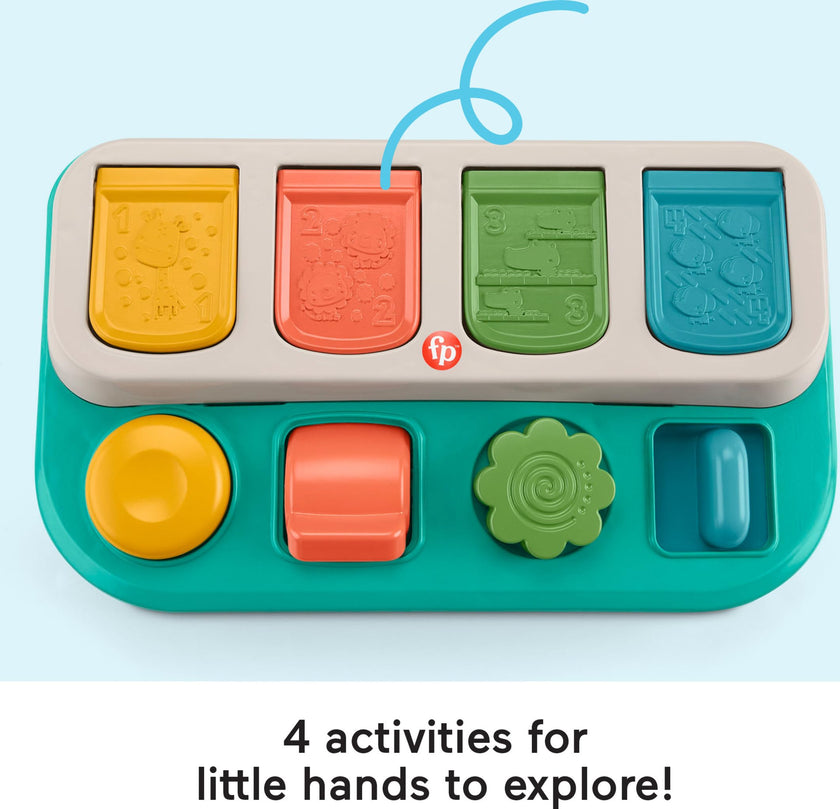 Fisher-Price Baby Early Learning Toy with Fine Motor Activities for Cause-and-Effect Play, Busy Buddies Pop-Up 🍁 All In One Marketplace Canada