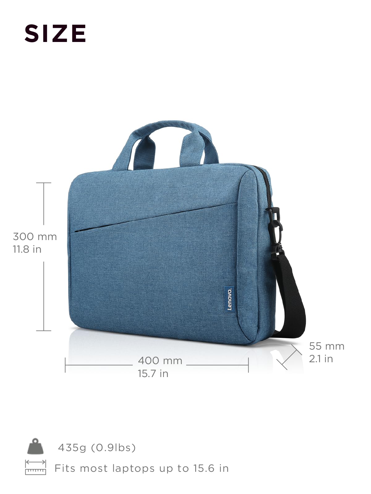 Lenovo Laptop Carrying Case T210, fits for 15.6-Inch Laptop and Tablet, Sleek Design, Durable and Water-Repellent Fabric, Business Casual or School, GX40Q17230 Casual Toploader - Blue 🍁 All In One Marketplace Canada