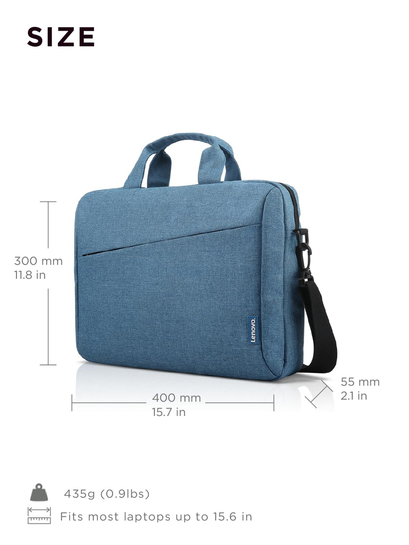Lenovo Laptop Carrying Case T210, fits for 15.6-Inch Laptop and Tablet, Sleek Design, Durable and Water-Repellent Fabric, Business Casual or School, GX40Q17230 Casual Toploader - Blue 🍁 All In One Marketplace Canada
