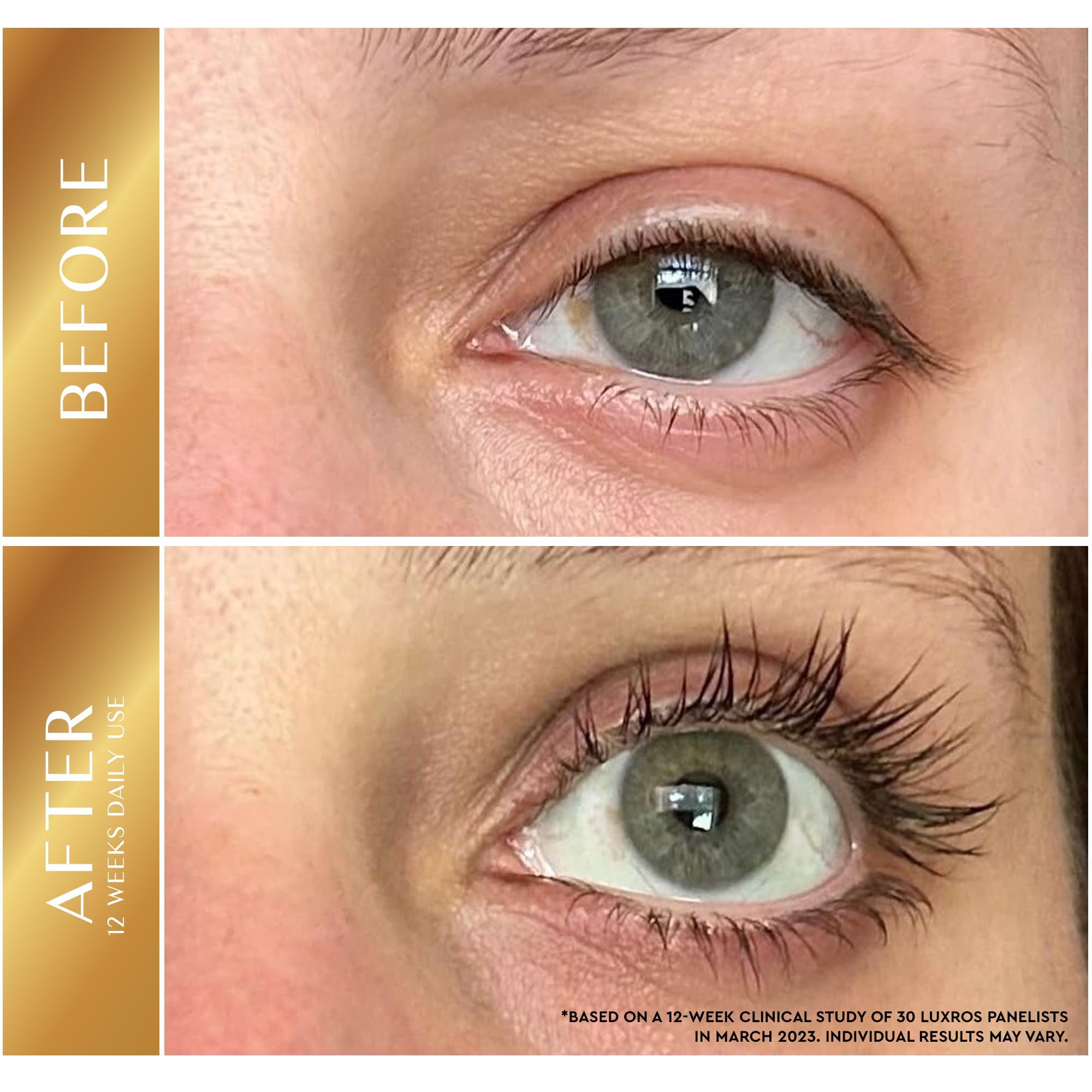 LUXROS Eyelash Serum 5 mL, Eyelash Enhancer Serum for Longer, Thicker Healthier Lashes, Made in USA, 5mL 6 Month Supply 🍁 All In One Marketplace Canada