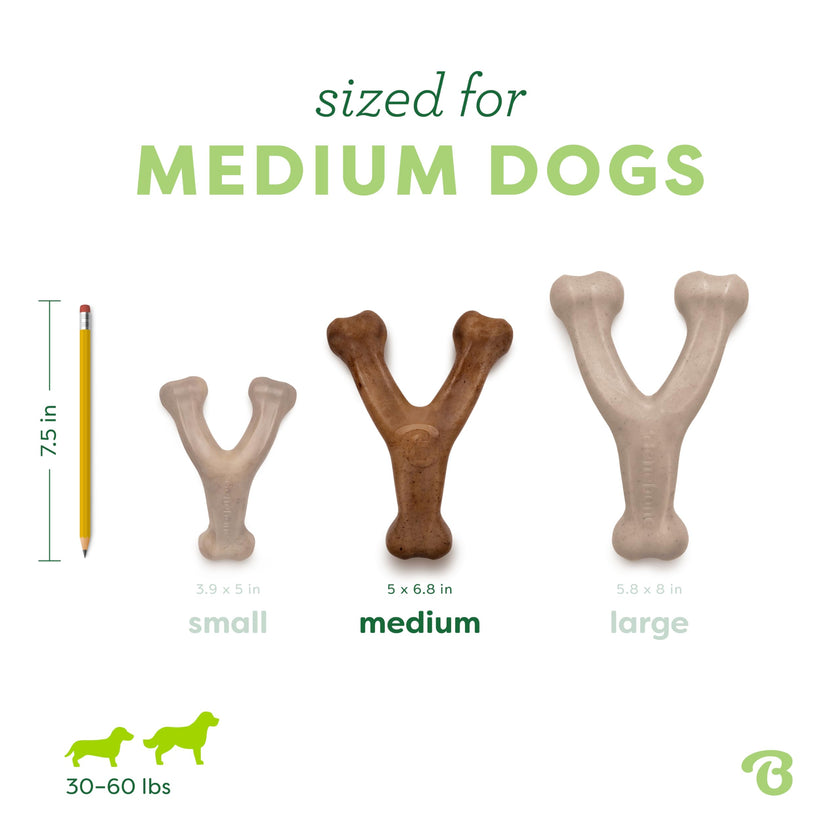 Benebone 3-Pack Wishbone Dog Chew Toy for Aggressive Chewers, Medium 🍁 All In One Marketplace Canada
