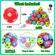 40 Pcs Mini Soccer Fidget Toy, Mini Spinner Balls Bulk Party Favor Toys for Kids 4-8, Goodie Bag Stuffers Sensory Classroom Class Treasure Carnival Bulk for Boys Girls Toddler 3 4 5 6 7 8 Years Old 🍁 All In One Marketplace Canada