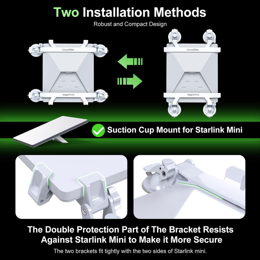 Ackno for Starlink Mini Mount for Car,for Starlink Mini Suction Cup Mount Accessories,linkoostar Kit for Sunroof/Front/Rear Window/Roof/Dashboard/Windshield 🍁 All In One Marketplace Canada