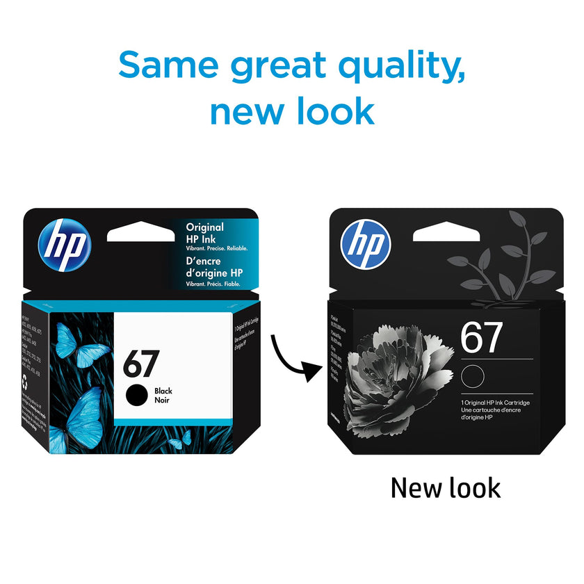 Original HP 67 Black Ink Cartridge | Works with HP DeskJet 1255, 2700, 4100 Series, HP Envy 6000, 6400 Series | Eligible for Instant Ink | 3YM56AN 🍁 All In One Marketplace Canada