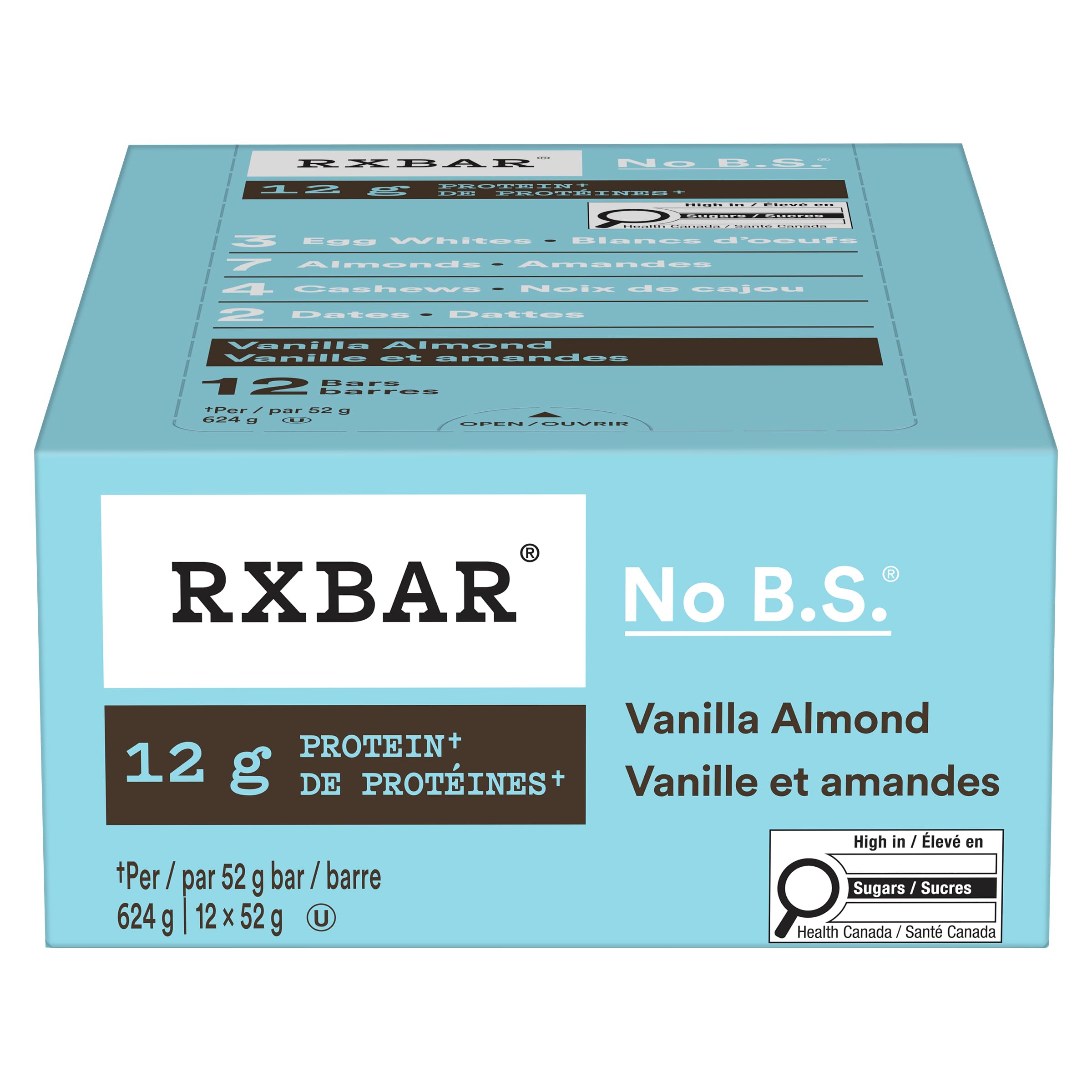 RXBAR Vanilla Almond Protein Bar 12 x 52 g 🍁 All In One Marketplace Canada
