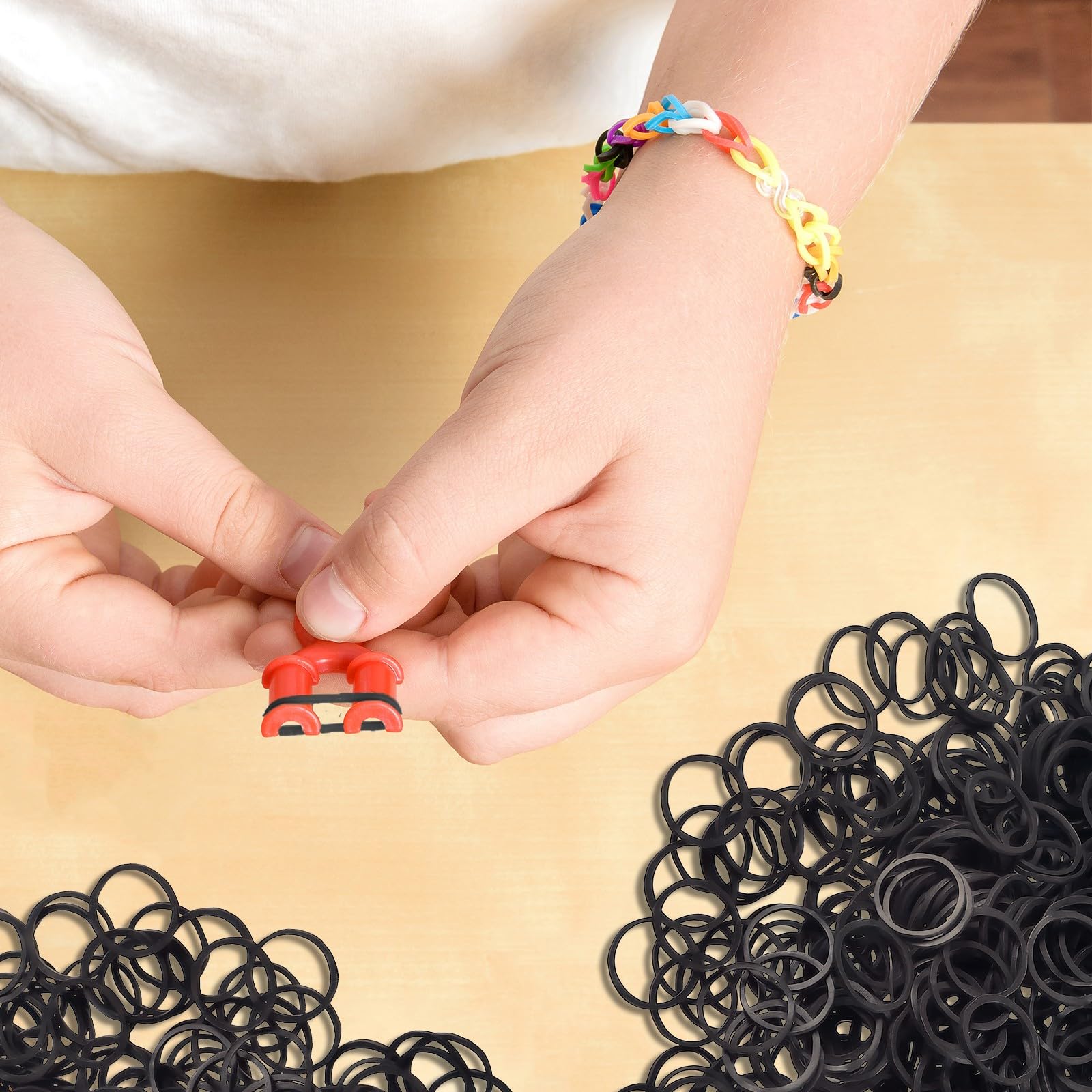 Mini Rubber Bands, 1000 Pcs Small Hair Elastics, Elastic Hair Ties for Making Hairstyle, Black 🍁 All In One Marketplace Canada