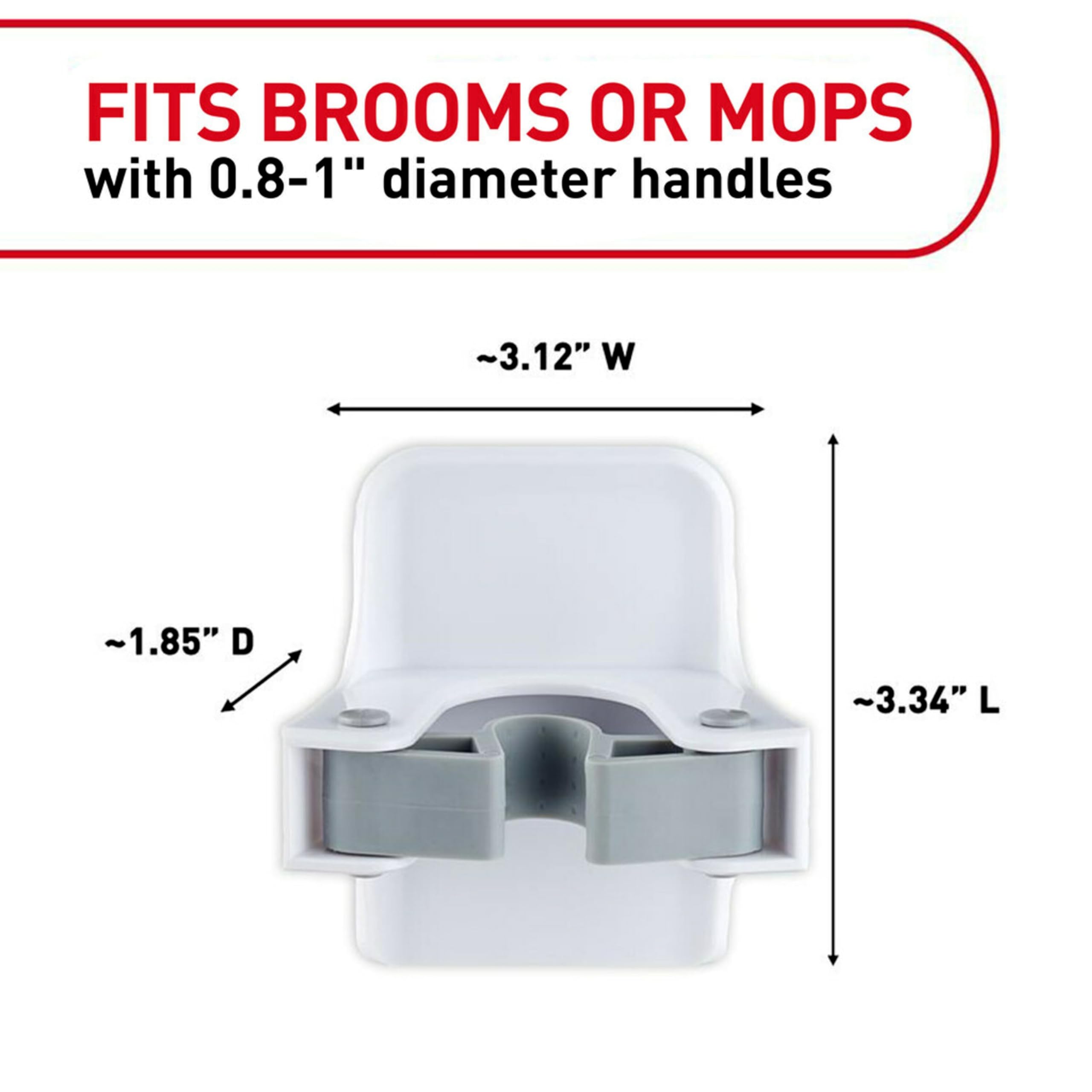 Command Broom and Mop Grippers, 3 Hangers and 6 Command Strips, Damage Free Hanging Wall Mount Broom and Mop Holder, Household Cleaning Organizer for Christmas Decorations, Holds up to 4 lb 🍁 All In One Marketplace Canada
