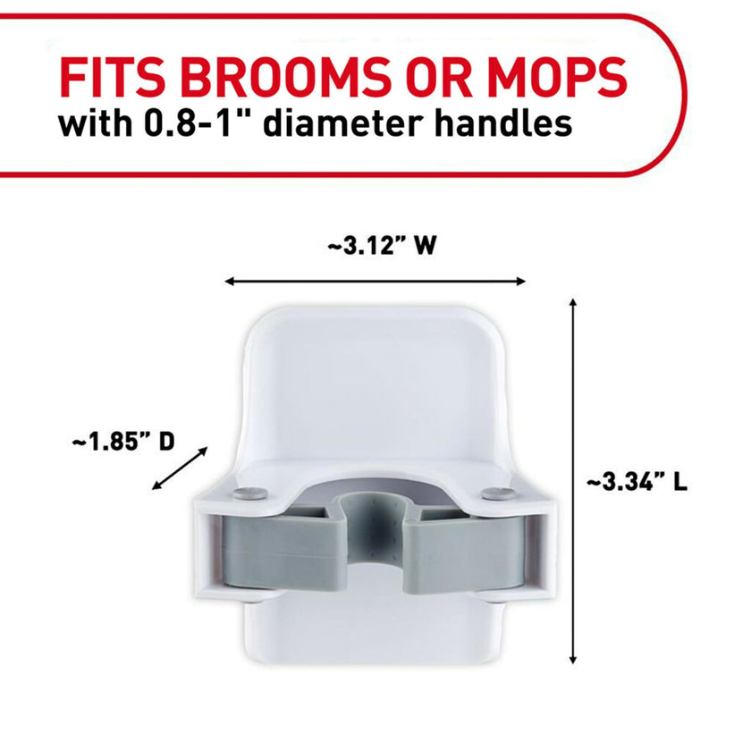 Command Broom and Mop Grippers, 3 Hangers and 6 Command Strips, Damage Free Hanging Wall Mount Broom and Mop Holder, Household Cleaning Organizer for Christmas Decorations, Holds up to 4 lb 🍁 All In One Marketplace Canada