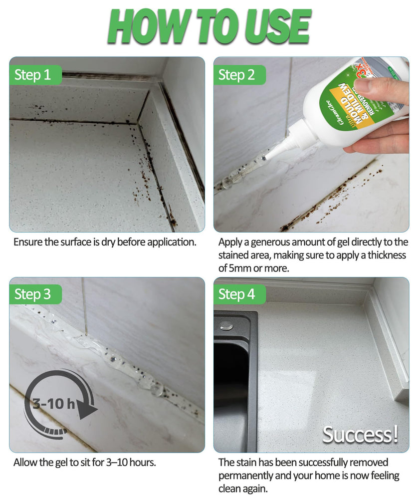 Mould Remover Gel, Powerful Mould Mildew Remover for Washing Machine, Top Load, Front Load, Tub Seal, Grout, Bathroom, Shower, Tiles, Refrigerator Strips, Kitchen Cleaner - 8 fl.oz 🍁 All In One Marketplace Canada