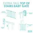 Regalo 2-in-1 Extra Tall Easy Swing Stairway and Hallway Walk Through Baby Gate, Award Winning Brand, 36 Inches Tall, Fits Openings Between 24 to 40.5 Inches,Black 🍁 All In One Marketplace Canada
