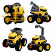 Construction Monster Truck Toys - 4pcs Excavator, Mixer, Crane, Dump Trucks Toy | Push and Go Friction Powered Cars Stunt Vehicles Playset | Kids Birthday Party Favors Gifts for 3+ Year Old Boys Girls 🍁 All In One Marketplace Canada