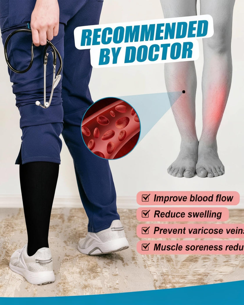 CTHH 4 Pairs Graduated Copper Compression Socks for Women & Men Circulation 15-20 mmHg - Best Support for Nurses, Running 🍁 All In One Marketplace Canada