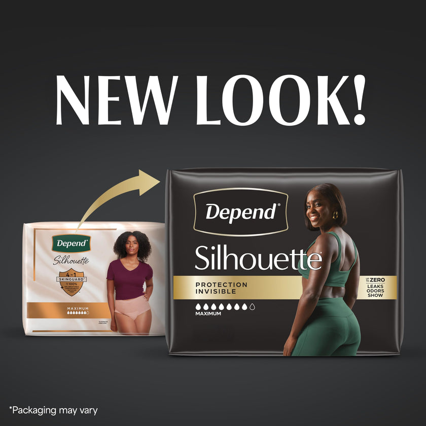 Depend Silhouette Incontinence Underwear for Women, Medium, Pink, 14 Count 🍁 All In One Marketplace Canada