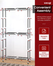 Sakugi Clothing Rack - Coat Rack with Shelves & Wheels, Multi-Functional Clothes Rack with Hooks, Sturdy Metal Garment Shelf for Bedroom, Laundry, Balcony, 84W × 31D × 202H cm, Black 🍁 All In One Marketplace Canada