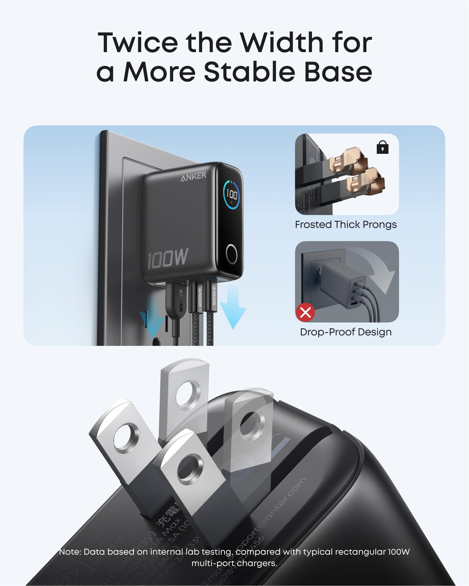 Anker Charger, 100W Max USB C Charger Block, 3-Port GaN and Ultra-Compact Wall Adapter, Smart Displayand Touch Control, for MacBook, iPad, iPhone 17/16 Series, and More (Non-Battery) (Black) 🍁 All In One Marketplace Canada