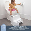Dreambaby - 2 Up Toddler Step Stool With Non Slip Base, Kids Step Stool for Bathroom, Potty Training and Kitchen, Holds up to 175lbs - Grey & White 🍁 All In One Marketplace Canada
