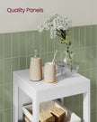 VASAGLE Bathroom Floor Cabinet, Bathroom Storage Organizer Rack Stand, Multifunctional Corner Unit, 2 Drawers, 89 cm in Height, White UBBC42WT 🍁 All In One Marketplace Canada