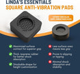 Anti Vibration Pads Washing Machine and Dryer (Set of 4) - Universal Washer Anti Vibration Pads with HexiGrip™ - Washing Machine Accessories & Leveling Pads - Vibration Dampening Mat 🍁 All In One Marketplace Canada