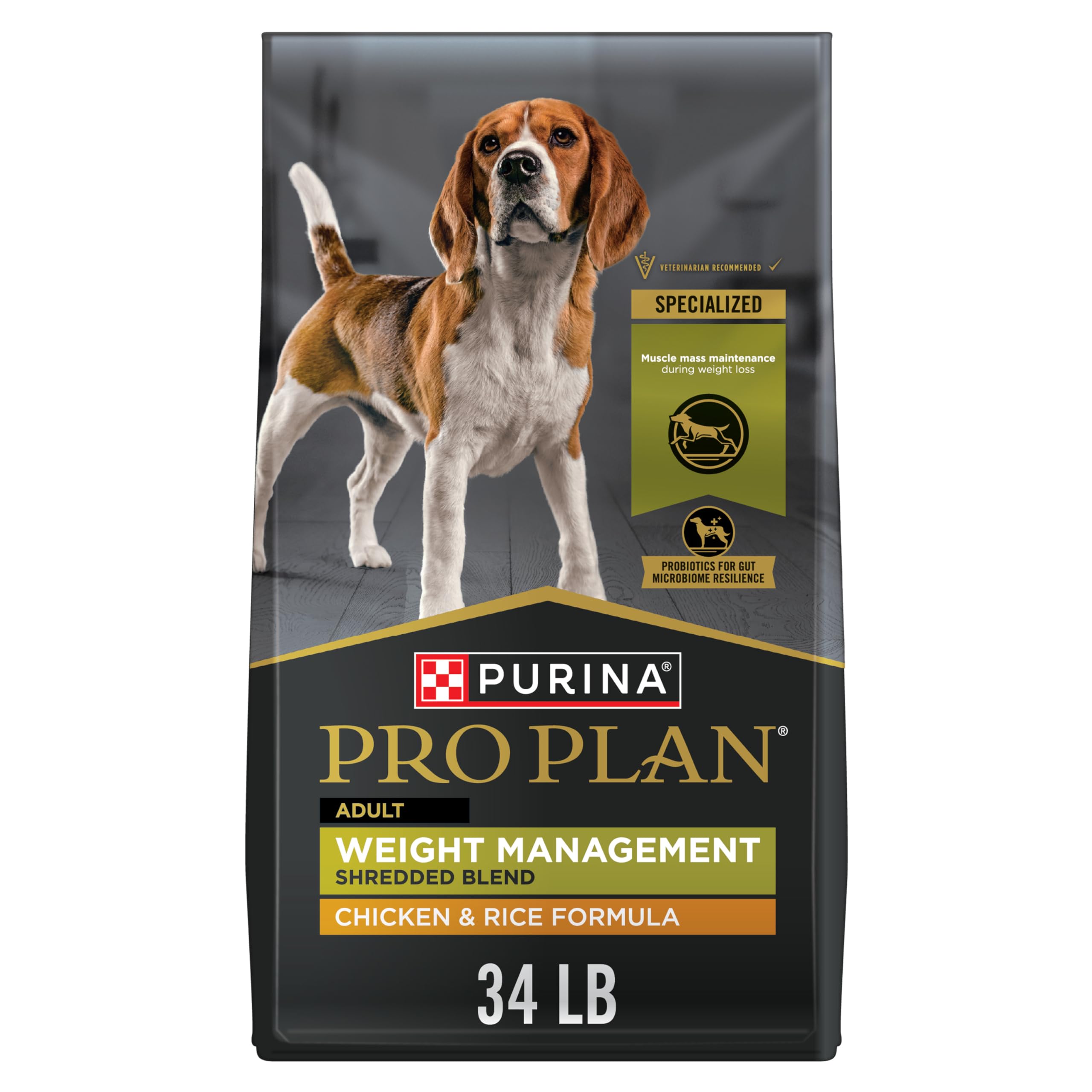 Purina Pro Plan Weight Management Dry Dog Food, Shredded Blend Chicken - 15.4 kg Bag 🍁 All In One Marketplace Canada