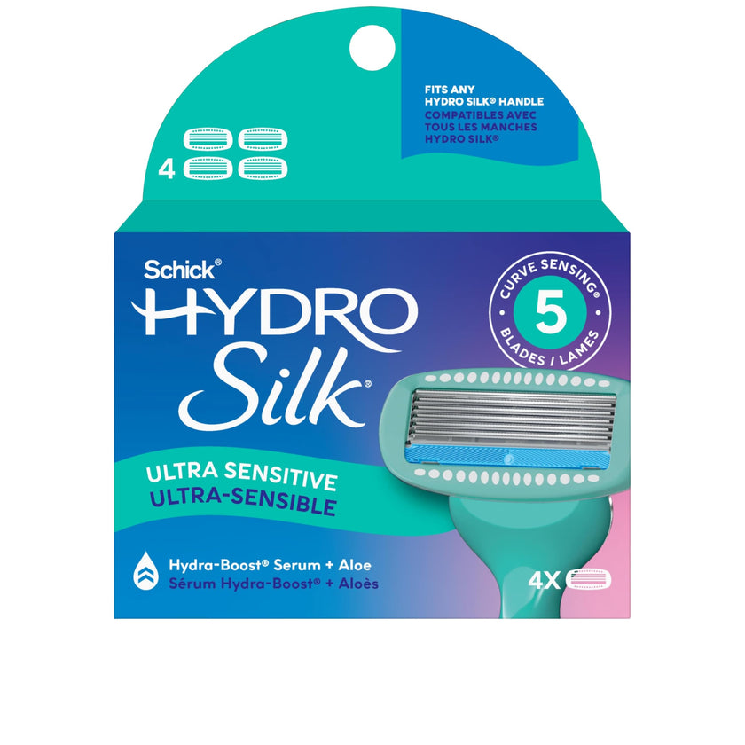 Schick Hydro Silk Sensitive Care Razors for Women | Replacement Refills for any Hydro Silk Handles | 5-Blade Refill for Women with Sensitive Skin| 4 Count Razor Refills 🍁 All In One Marketplace Canada