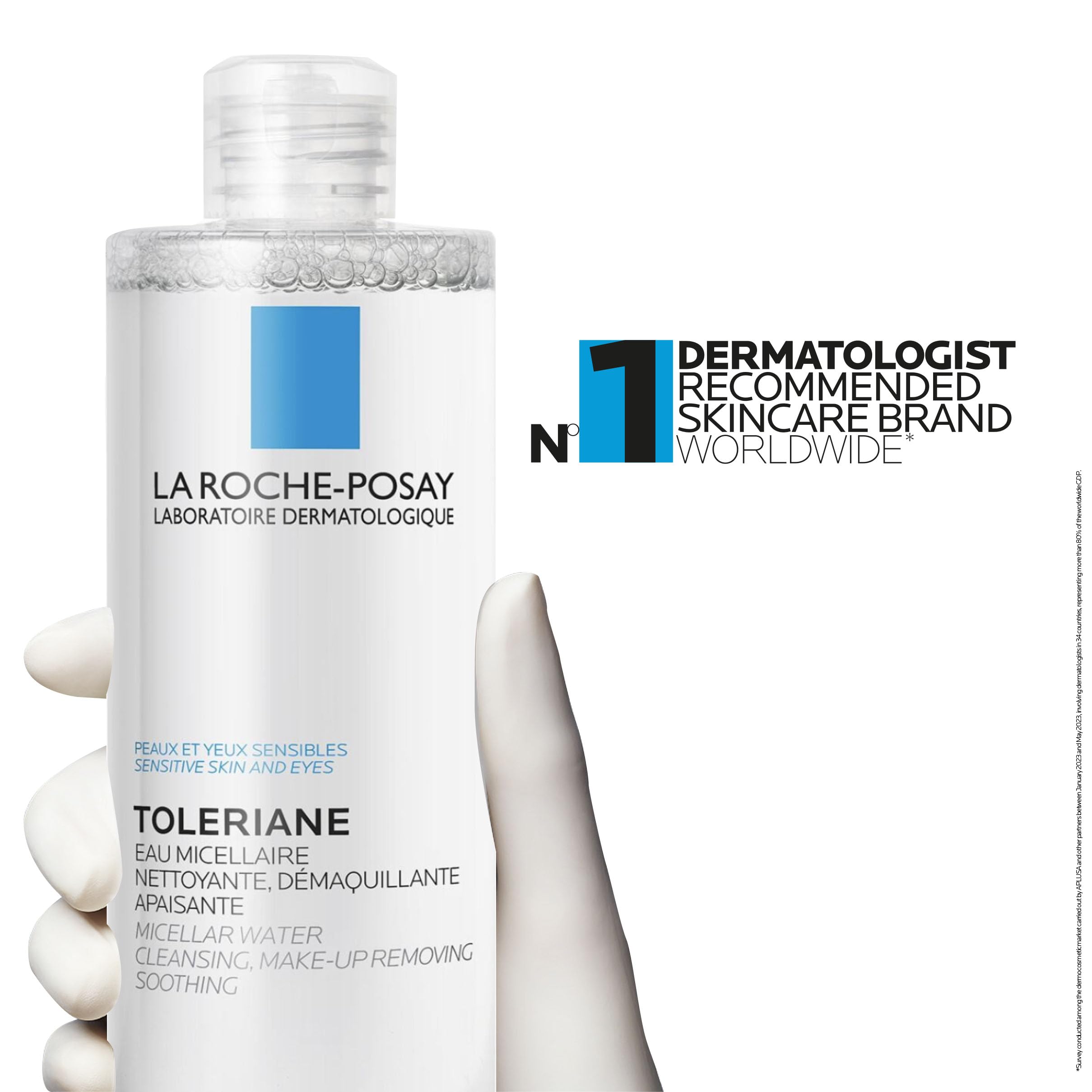 La Roche Posay Toleriane Micellar Water for Ultra Sensitive Skin, Cleanses and Removes Makeup, formulated with Glycerin & Thermal Spring Water, Hypoallergenic, Recommended by Dermatologists, 400ml 🍁 All In One Marketplace Canada