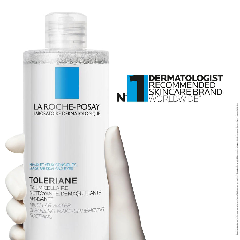 La Roche Posay Toleriane Micellar Water for Ultra Sensitive Skin, Cleanses and Removes Makeup, formulated with Glycerin & Thermal Spring Water, Hypoallergenic, Recommended by Dermatologists, 400ml 🍁 All In One Marketplace Canada