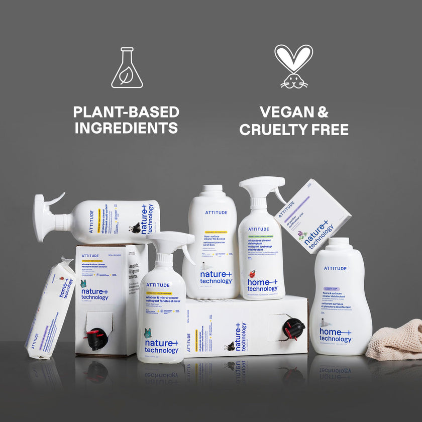 ATTITUDE Disinfectant Spray, All Purpose Cleaner with 99.99% Germ & Virus Elimination, Vegan & Plant-Based, Multi-Surface, Made in Canada, Unscented, 800 mL (Pack of 3) 🍁 All In One Marketplace Canada