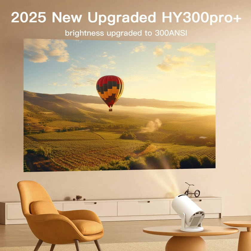 [Built-in Apps & 2026 Upgraded] WEMI Mini Portable Projector Mini Projecteur Portatif with WiFi 6 and Bluetooth 5.4 for Bedroom Smart Movie for iPhone Cell Phone Android OptiBarrel 500 🍁 All In One Marketplace Canada