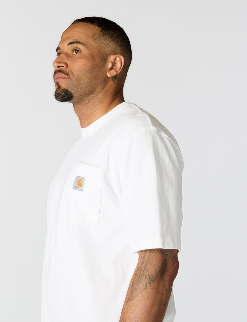 Carhartt Men's K87 Workwear Short Sleeve T-Shirt (Regular and Big & Tall Sizes), White, Large 🍁 All In One Marketplace Canada